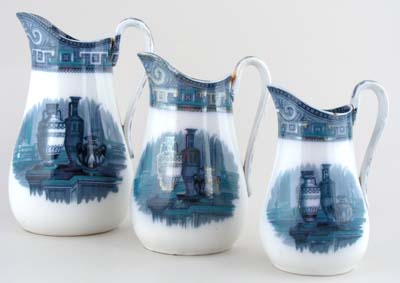 Jugs or Pitchers Set of Three c1875